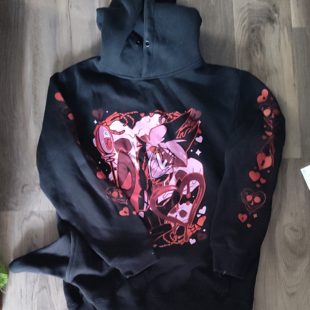 Black and Red Graphic Hoodie